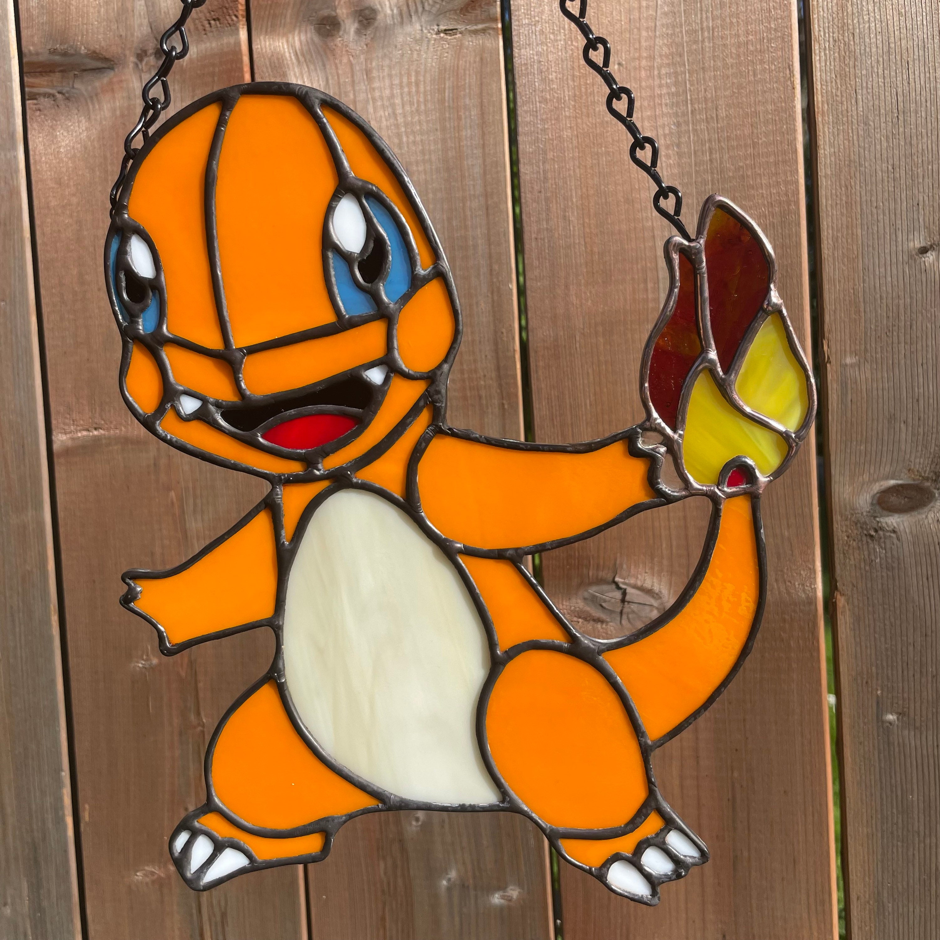 I made a Pokemon stained glass for my mans birthday gift. : r/pokemon