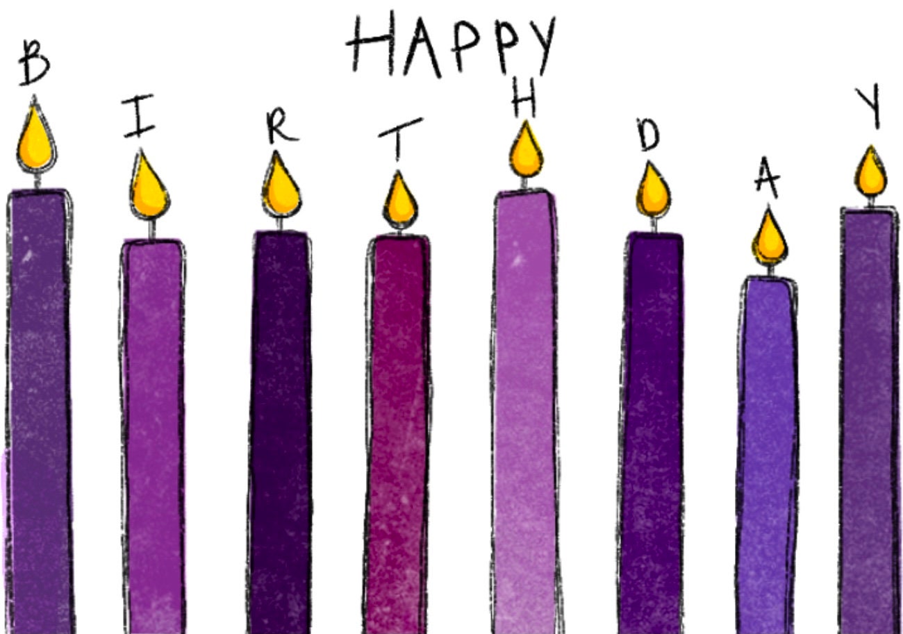 Candle Birthday Card Etsy