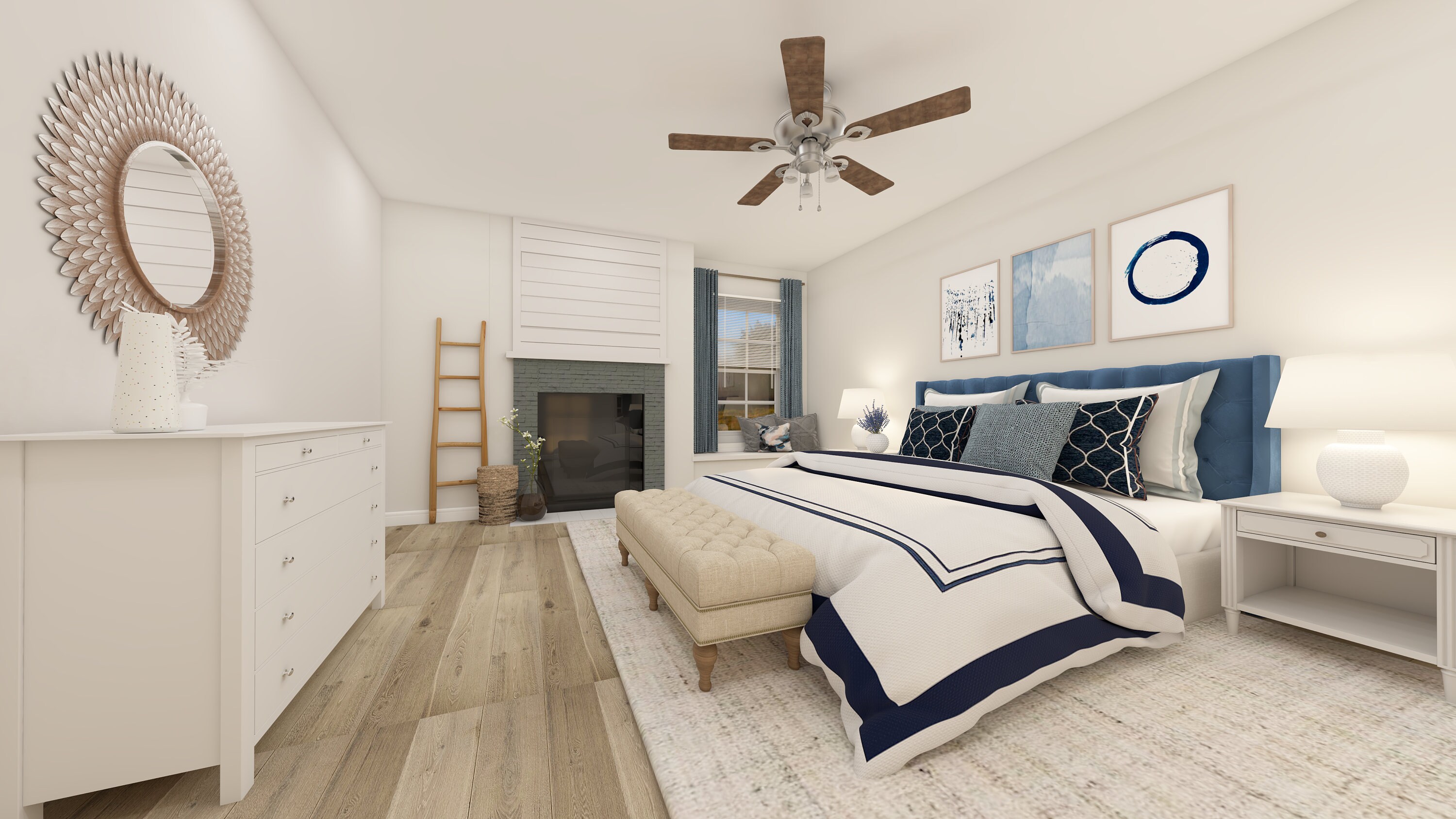 Schlafzimmer Design Online Interior Design 3D Rendering | Etsy