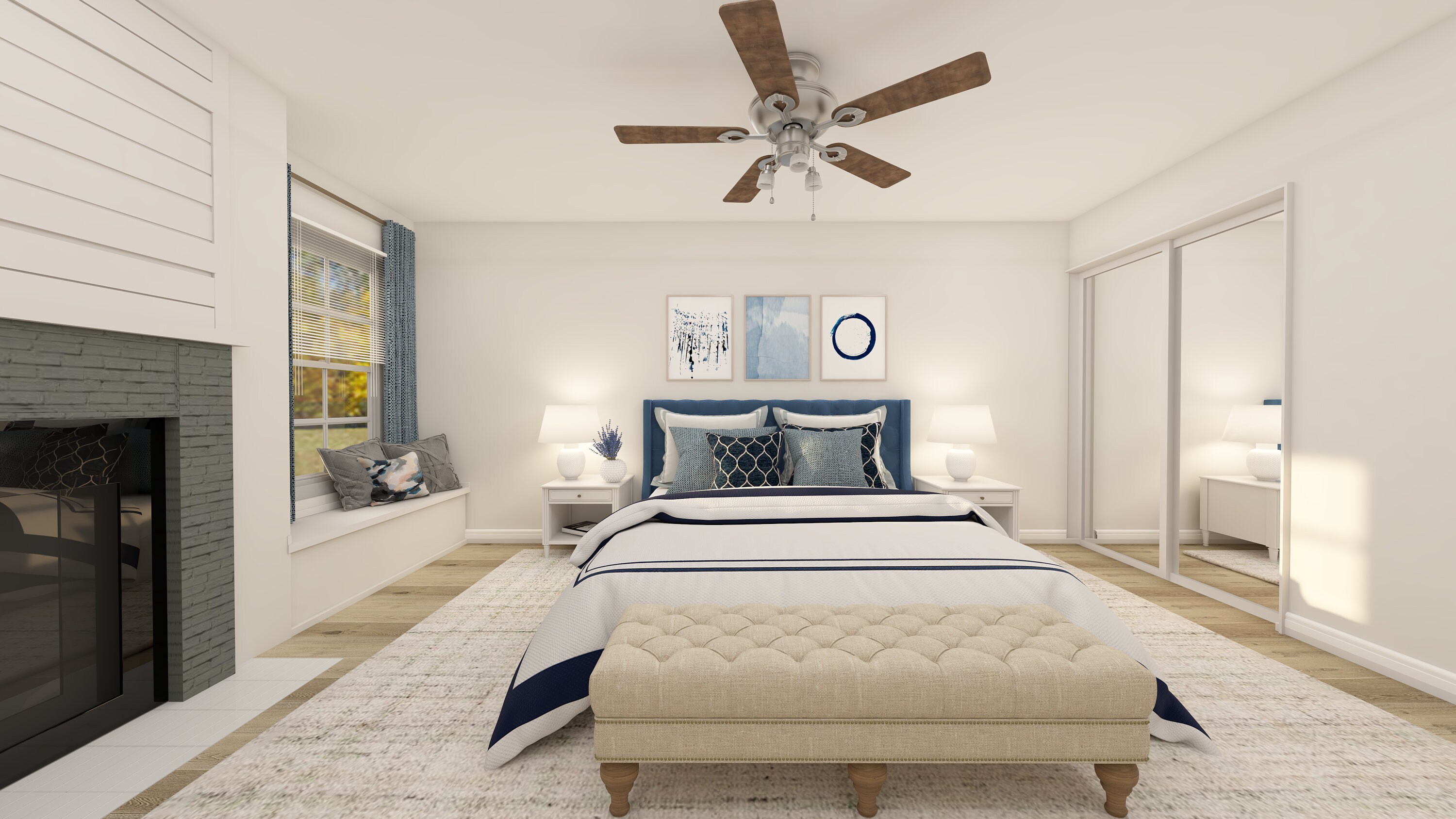 Schlafzimmer Design Online Interior Design 3D Rendering | Etsy