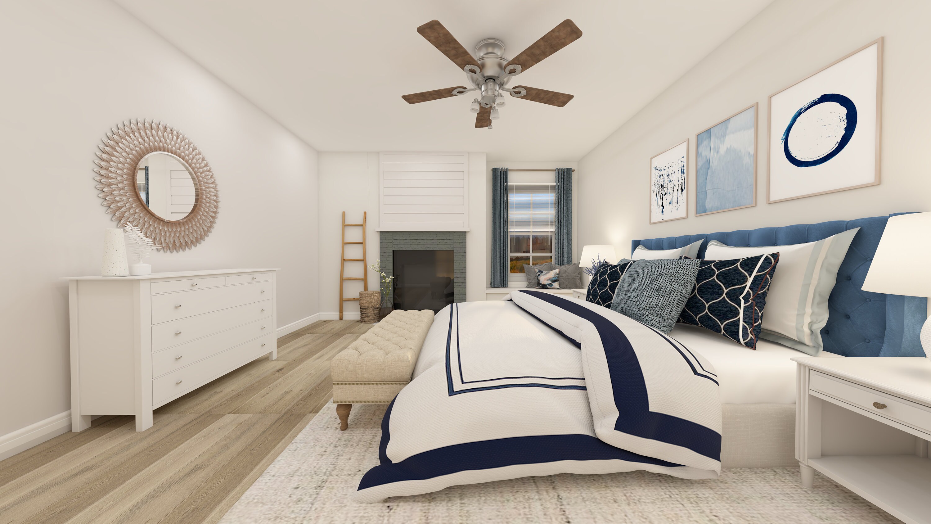 Schlafzimmer Design Online Interior Design 3D Rendering | Etsy