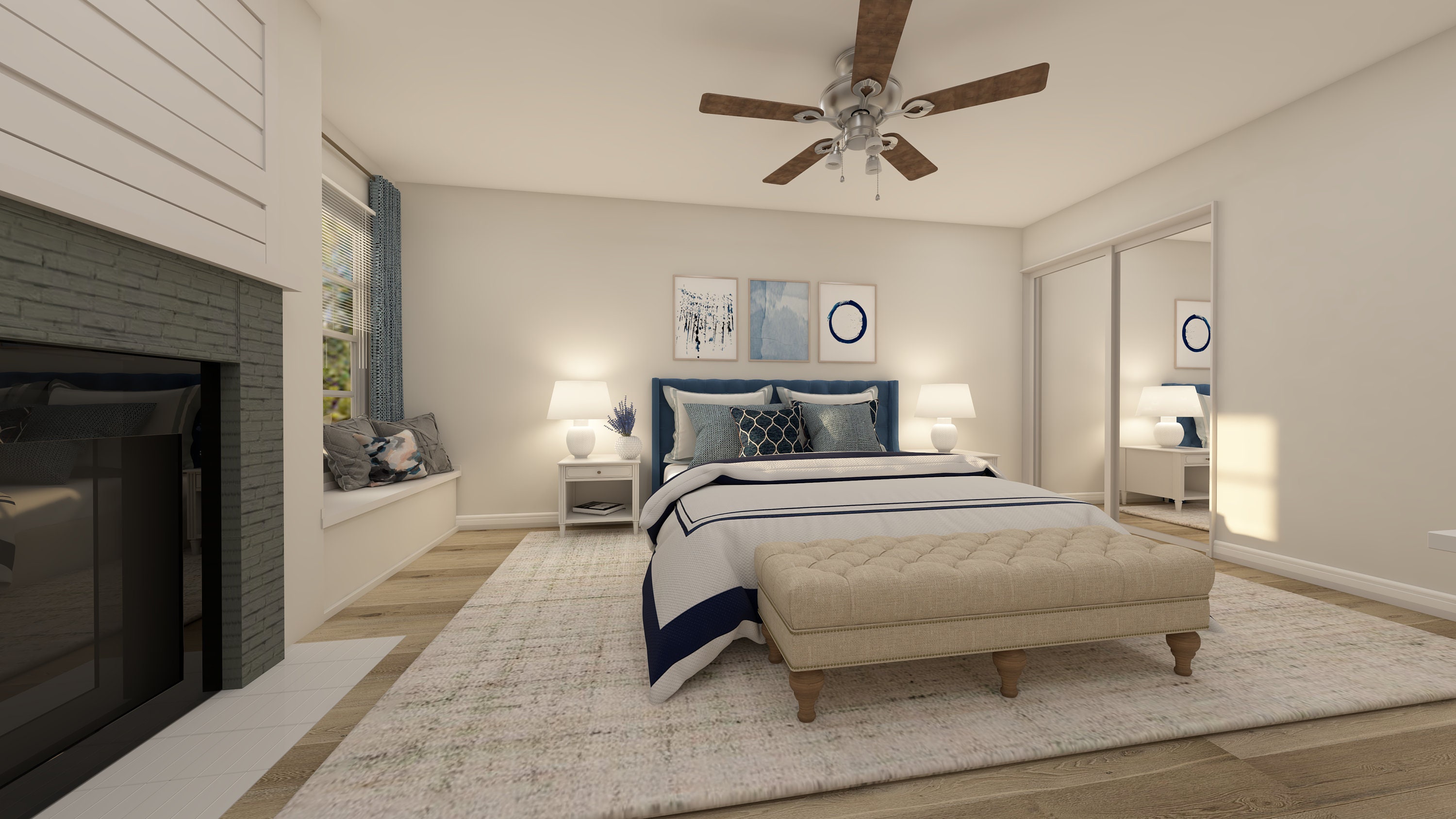 Schlafzimmer Design Online Interior Design 3D Rendering | Etsy