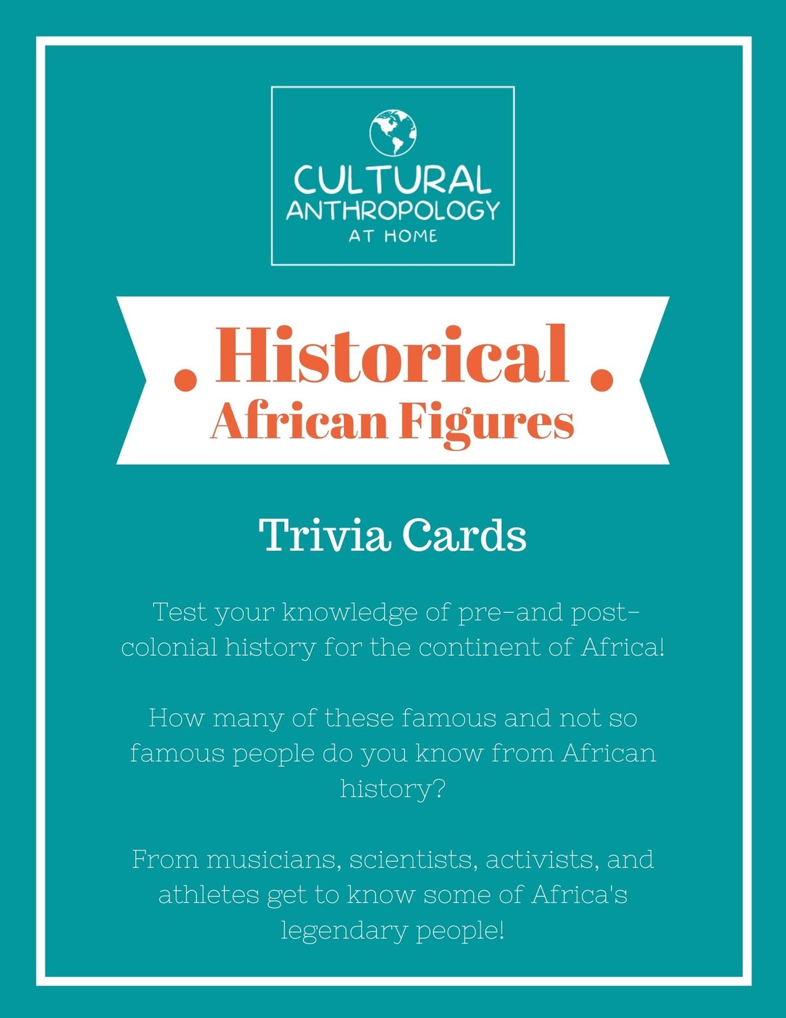 Black History Trivia Cards Homeschool Resources Family Trivia Game Printable Flashcards Instant