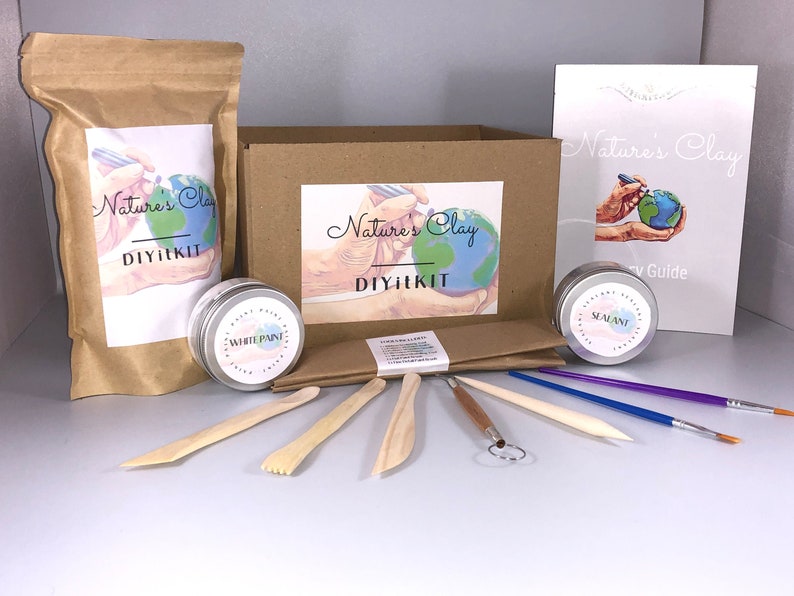 Beginners Clay Pottery Kit DIY at Home Etsy UK