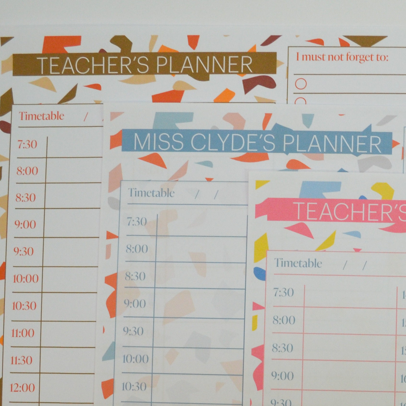 Personalisable Teacher Daily Planner Pad Etsy