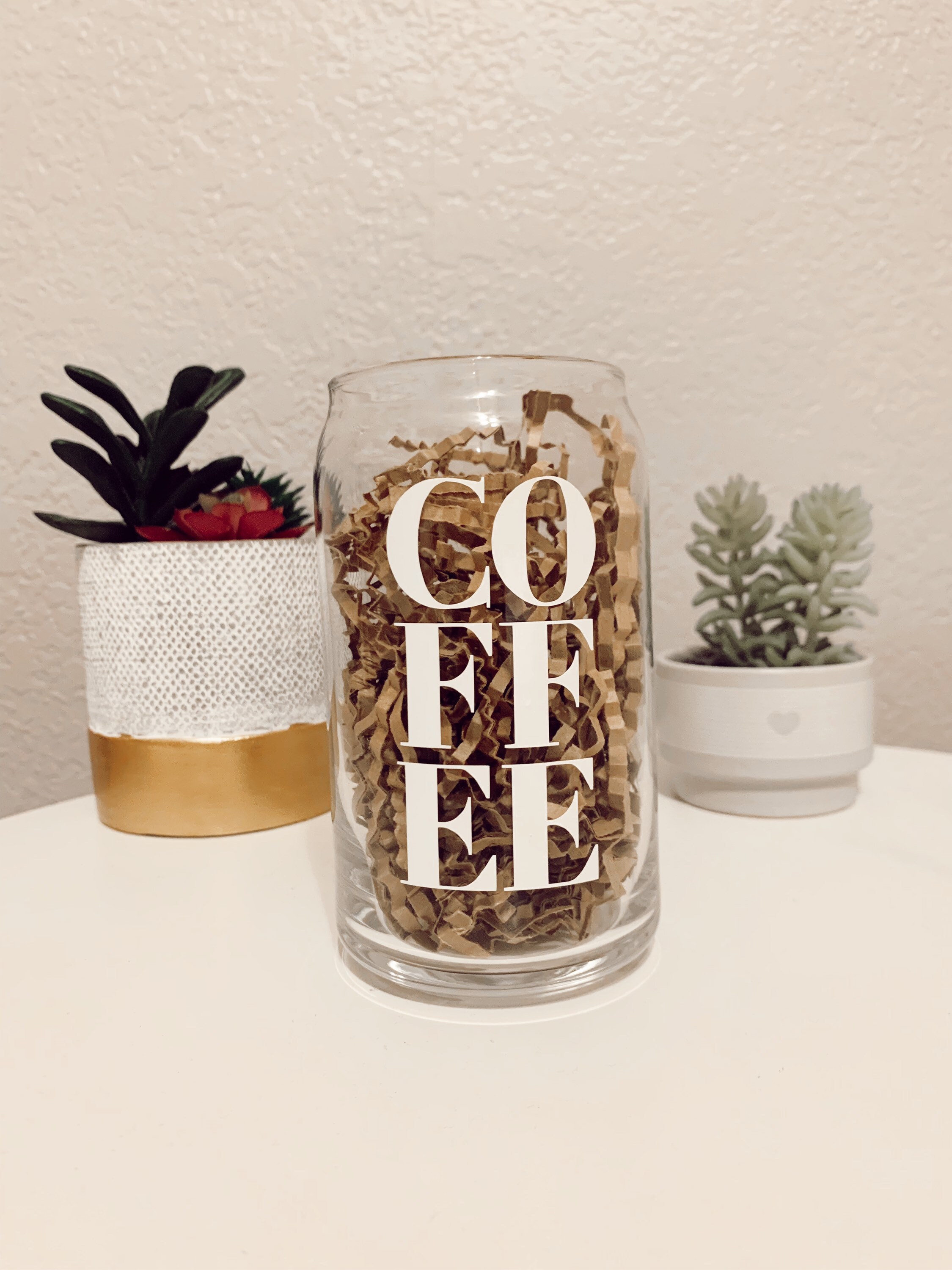 Iced coffee glass Etsy