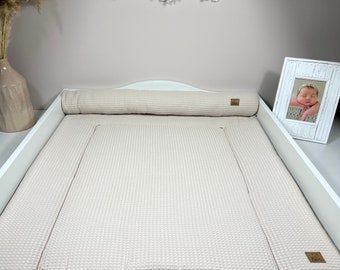 SET- matelas à langer piqué gaufré avec protège-tête