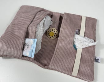Corduroy diaper bag, handmade baby accessory made of corduroy, BÄRLI baby accessory gift for newborns