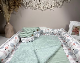 Complete set changing mat changing pad ON THE GO WITH CLOUDS