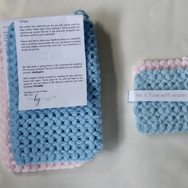 Double the Luxury: 2 Washcloths & 2 Face Scrubbies Set - Perfect Gift for Self-Care and Couples