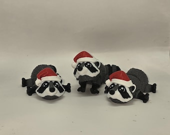 Schattige 3D-geprinte wasbeer kerstman