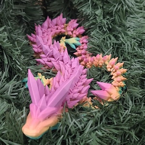 3D Printed Crystal Dragon: PLA Fantasy Decor