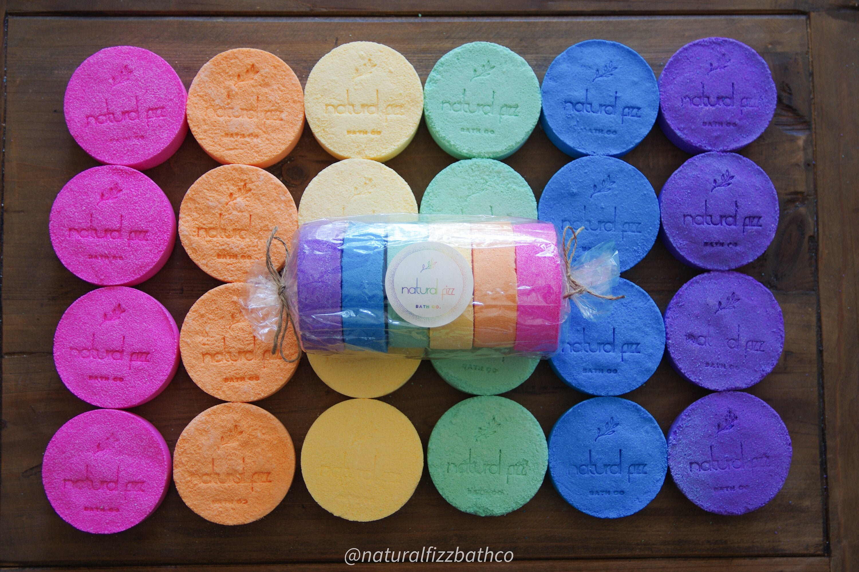 Rainbow Fizz Bath Bomb Set of 6 4 oz. each Rainbow Bath Etsy