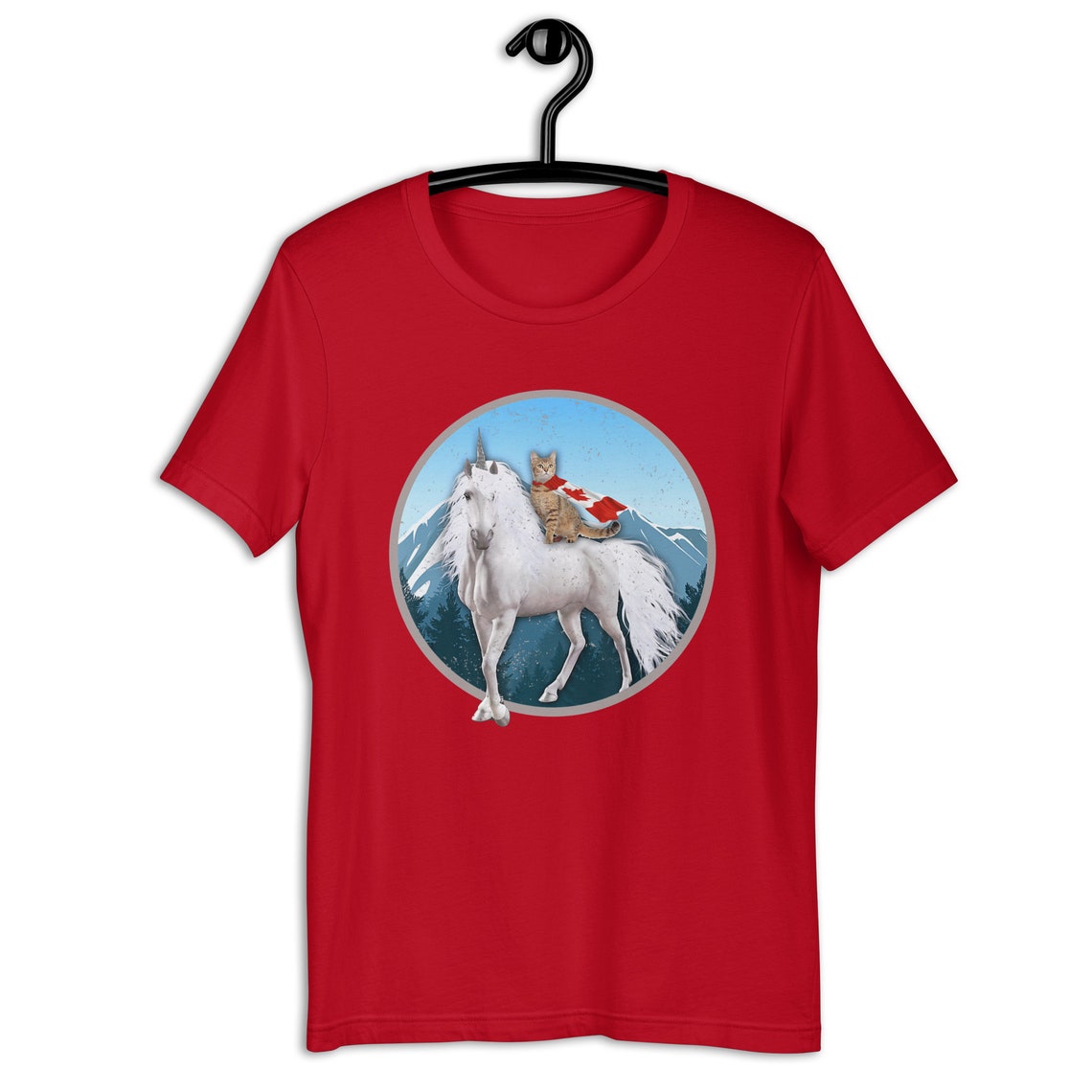 Funny Cat and Unicorn Shirt, Cat and Canada Flag, Canada Day Shirt