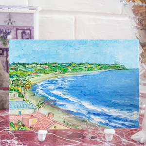 Malibu beach painting Original oil artwork California landscape painting Impasto painting Los Angeles seascape painting US contemporary art