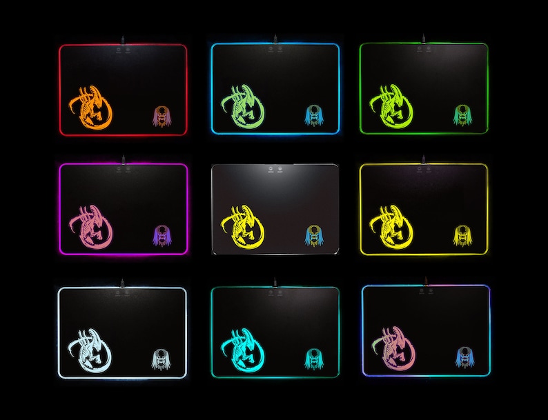 Alien vs Predator Movie RGB Mouse Pad with multi color LED light effect Premium Handmade Mouse Pad