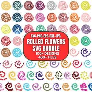Gerollte Blume SVG, gerollte Blumen Vorlage, Hochzeitsblume, 3D Blume, Geschenke Dekoration, Rolled Papier Blume Svg Cut Files für Cricut