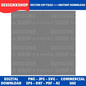 Optical Illusion Svg, 3D Optical Illusion Pattern, Optical Illusion clipart Png, Geometric pattern, Hypnosis Spiral Svg, Swirl Svg image 2