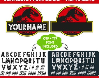 Jurassic Park SVG File, Jurassic World Park, Dinosaur, Jurassic Park Clipart, Jurassic Font Svg, Jurassic Park Cut File, Digital Download