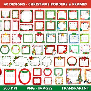 Julram Clipart: 60 julramsdesigner (digital nedladdning)