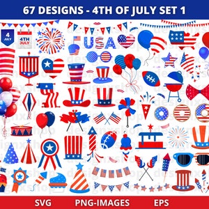 Clipart 4 juillet, clipart fête de l'indépendance, quatrième juillet, clipart patriotique, clipart Amérique, fête de l'indépendance SVG et PNG