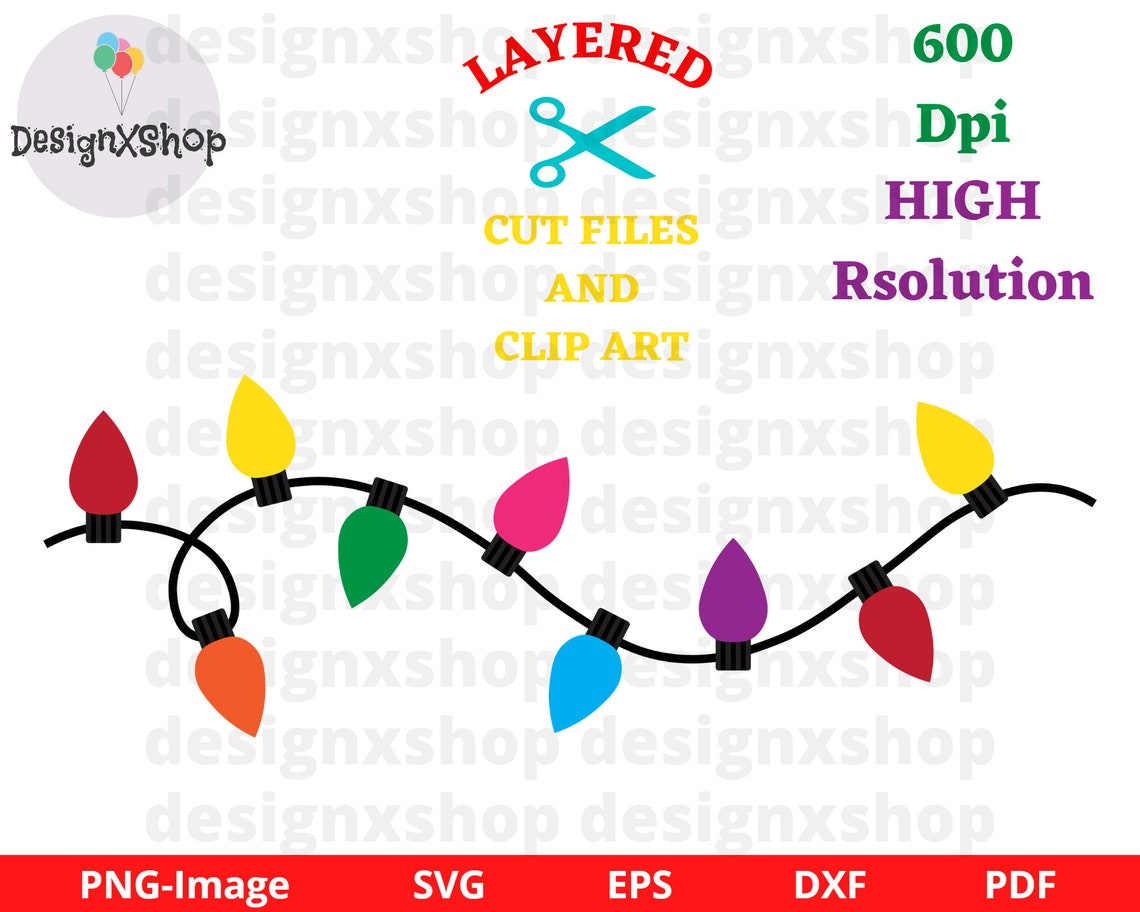 Christmas Lights SVG Lights Svg Christmas Light String Svg - Etsy