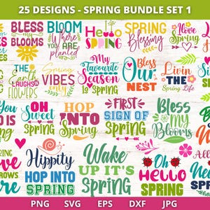 Spring svg bundle, Easter svg, Welcome spring svg, Flower svg, Spring svg, Hello Spring Svg, Spring clipart, Spring quote bundle