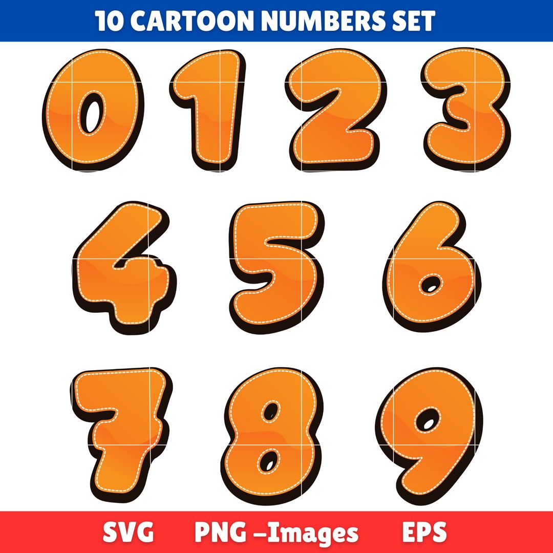 Birthday Numbers Svg, Birthday Party Numbers Png, Comic Numbers Svg ...