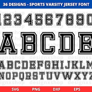 Varsity Font SVG: Sports Jersey Alphabet (Digital Download)