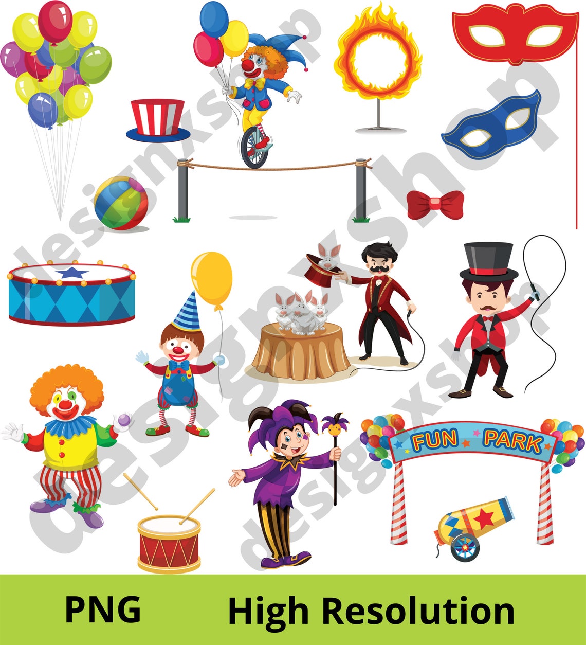 Circus Clipart Circus Printable Circus PNG and SVG - Etsy