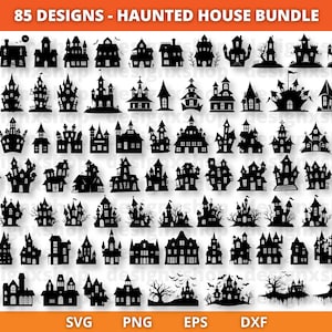 Casa Mal-Assombrada SVG, Pacote de Halloween Svg, Pacote de Casa Mal-Assombrada Svg, Clipart de Casa Mal-Assombrada, Arquivos de Corte Svg de Casa Mal-Assombrada para Cricut