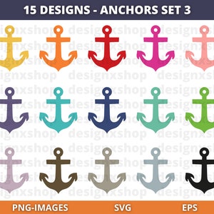 Anchor clipart | Nautical clipart | Anchor Svg | Anchor Monogram | Anchor Silhouette | Anchor SVG Bundle | Marine svg | Download SVG and PNG