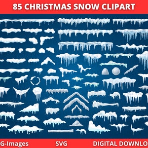 Nieve navideña svg / Clipart de nieve navideña / Nieve en la pared Svg / Capas de nieve svg / Clipart de Navidad / Paquete de svg de Navidad