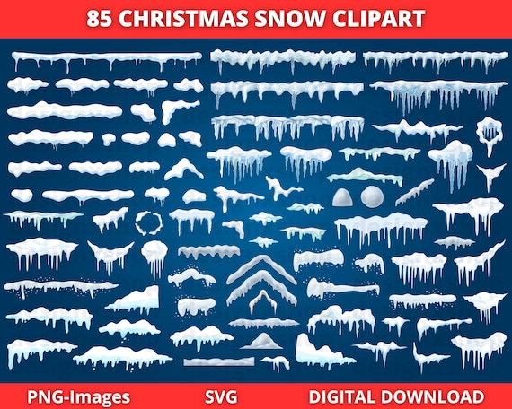 Christmas snow svg | Christmas snow clipart | Snow on the wall Svg | Snow caps svg | Christmas clipart | Christmas svg bundle