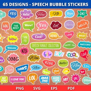 Sprechblase SVG-Bundle, Sprechblase Aufkleber, Sprechblase Clipart, Comic-Sprechblasen, Comic Box svg, Comic Book Words svg