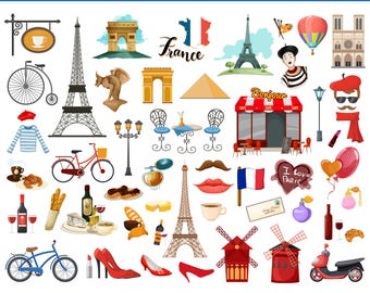 Paris France Travel SVG Bundle | Paris Clipart Bundle | 51 Paris Landmark Designs | SVG PNG Eps | Cricut Digital Download