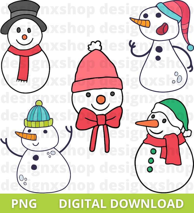 Snowman SVG Bundle, Snowman Svg, Snow Svg, Winter Svg, Snowman Clipart ...