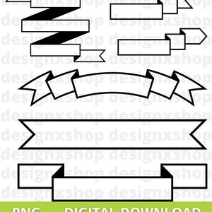 Ribbon Banner Svg, Banner Svg, Frame Svg, Ribbon Banner Clipart, Ribbon ...