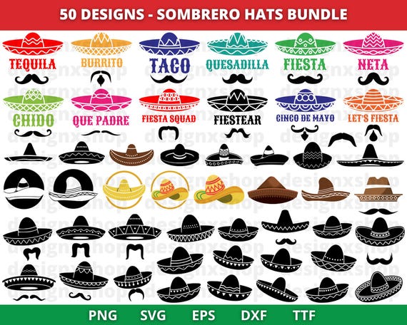 Mexican Sombrero SVG, Sombrero Clipart, Cinco De Mayo Svg, Mexican Svg, Sombrero Shape, Mexico Svg, Sombrero Vector, Mexico Hat PNG