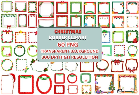 Christmas Border Clipart, Christmas Frame Images, Xmas Border Clipart, Winter  Border Clipart, Christmas Frames clipart, Xmas Decorations