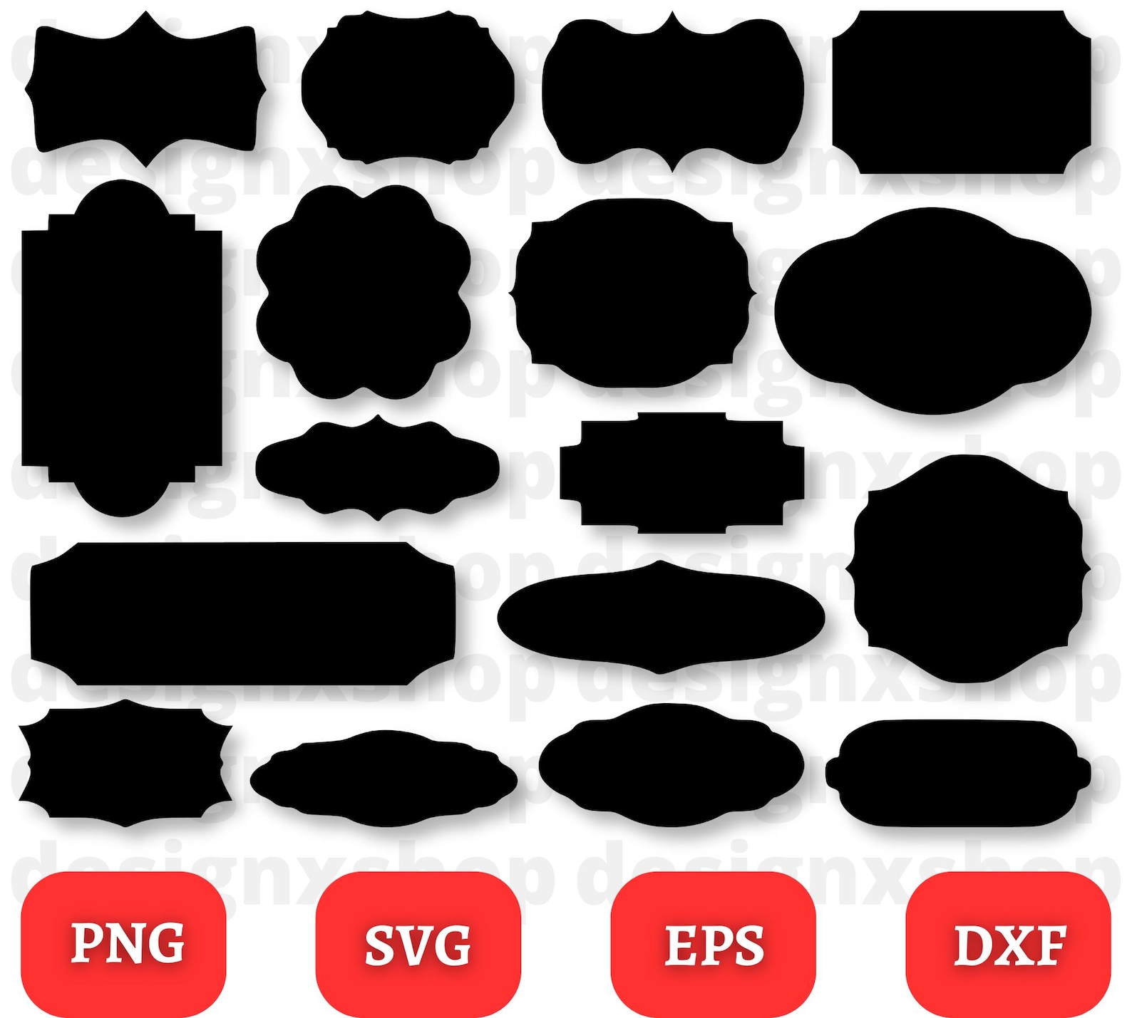 Basic Shape SVG Bundle, Frames Svg - Tags Svg - Label Svg - Banner Svg ...