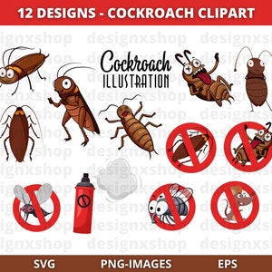 Cockroach Clipart: Insect SVG Cut File (PNG, EPS)