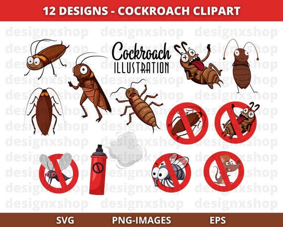 Cockroach clipart, Cockroach SVG, Insects clipart, Insect svg, Svg cut file, Cockroach Silhouette, Cockroach killing, Download SVG and PNG