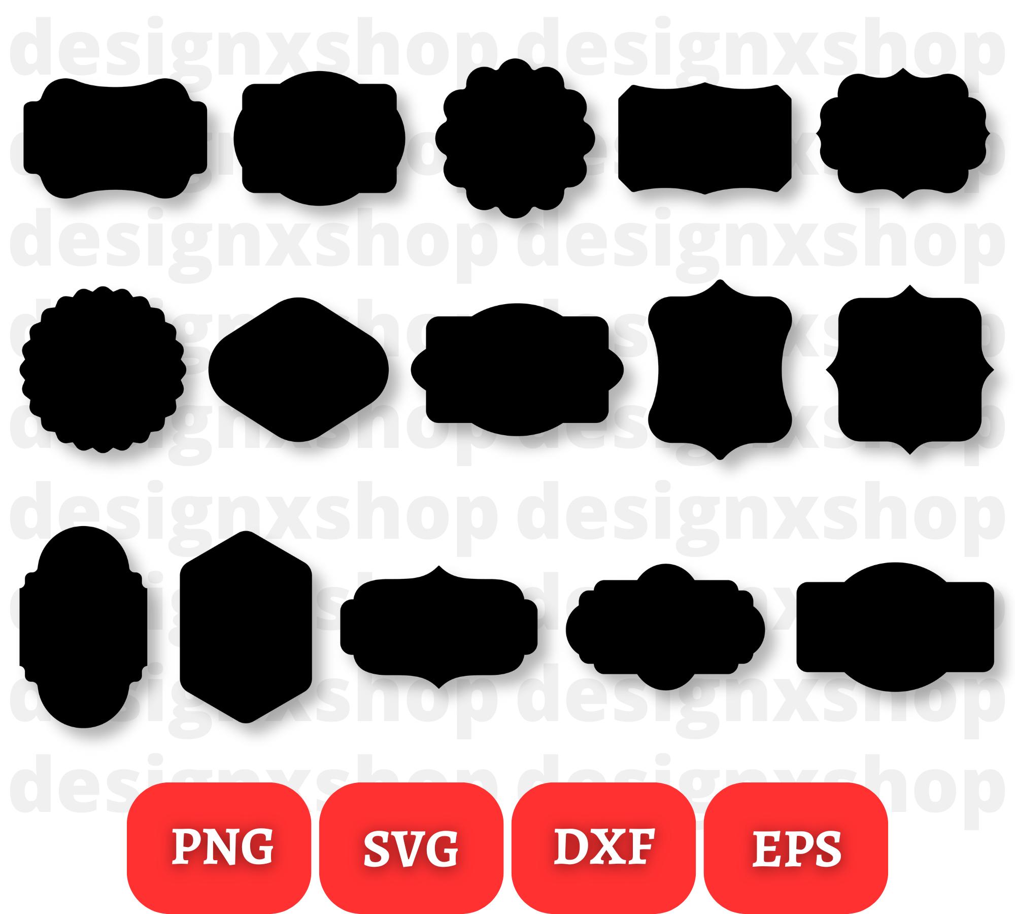  tiquette Svg Svg De Banni re Formes Svg D tiquette Lot De Forme 
