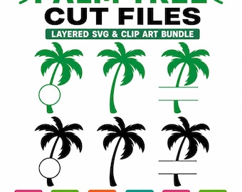 Palm Tree SVG |  Summer Beach DIY Craft Silhouette | Instant Digital Download Cricut Cut Files