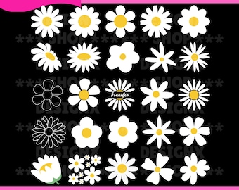 Daisy SVG Bundle: Floral Cut Files for Cricut (Digital Download)