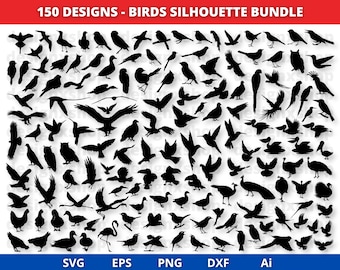 Bird SVG, Bird Svg Bundle, Flying Bird Svg, Animal Svg, Bird Clip Art, Sparrow Svg, Files for Cricut, Bird Silhouette, Birds Svg