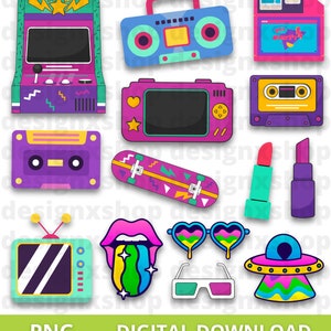 Retro 80s Digital Files, Nostalgic 90s Digital Files, Groovy, Decades ...