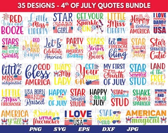 SVG-Bundle zum 4. Juli: Patriotische Designs zum Unabhängigkeitstag (Digitaler Download)