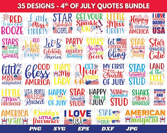 4th of July SVG Bundle, July 4th SVG, fourth of July svg, independence day svg, patriotic svg, 4th of july quotes svg